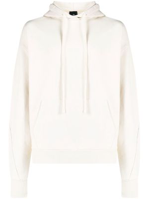 Thom Krom contrast-panel long-sleeve hoodie - Neutrals
