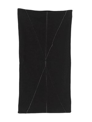 Thom Krom contrast-stitch knitted tube scarf - Black