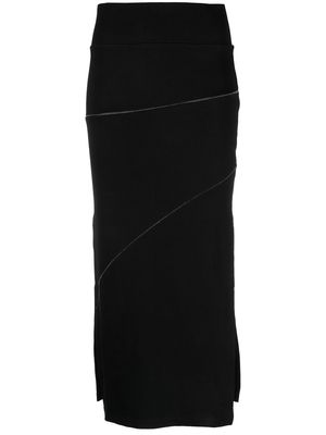 Thom Krom contrast-stitch pencil skirt - Black