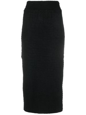 Thom Krom crinkled-finish midi skirt - Black