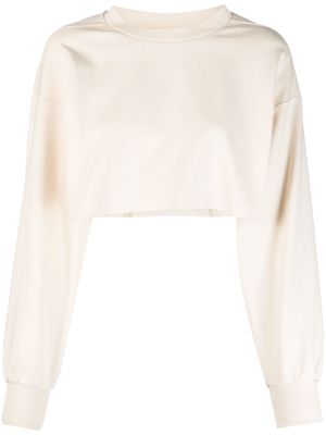 Thom Krom cropped long-sleeve top - Neutrals
