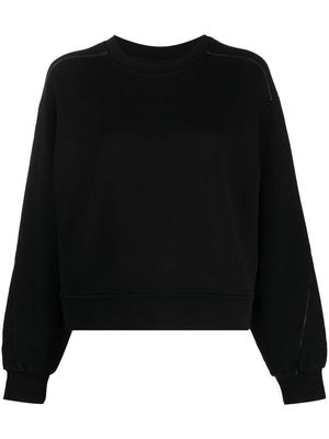 Thom Krom decorative-stitching cotton sweatshirt - Black