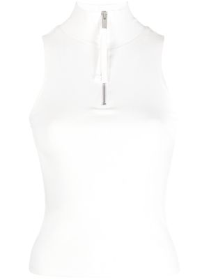 Thom Krom decorative-stitching high-neck tank top - White