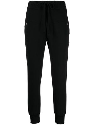 Thom Krom drawstring cotton-blend trousers - Black