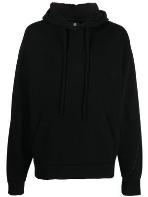 Thom Krom drawstring cotton hoodie - Black