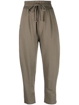 Thom Krom drawstring cropped trousers - Brown
