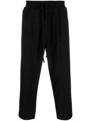 Thom Krom drawstring-waistband straight-leg trousers - Black