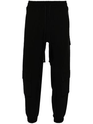 Thom Krom drop-crotch tapered-leg trousers - Black