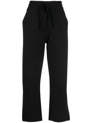 Thom Krom elasticated-waist cropped trousers - Black