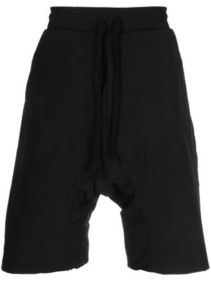 Thom Krom elasticated-waist drop-crotch shorts - Black