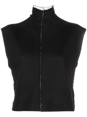 Thom Krom exposed-seam high-neck knitted vest - Black