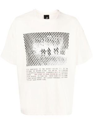 Thom Krom graphic-print crew neck T-shirt - Neutrals