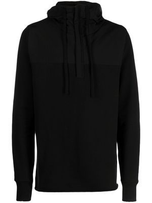 Thom Krom half-zip drawstring hoodie - Black