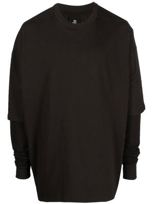 Thom Krom layered long-sleeve T-shirt - Black