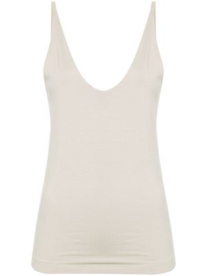 Thom Krom logo-embroidered ribbed top - Neutrals