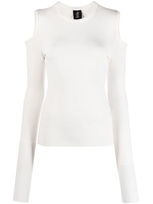 Thom Krom long-sleeve cut-out top - White