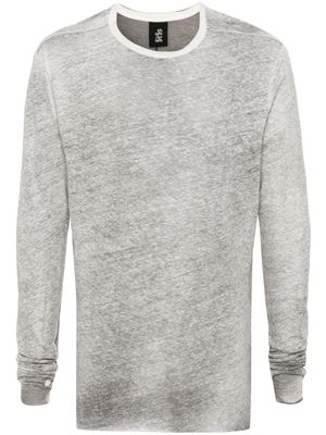 Thom Krom long-sleeve mélange T-shirt - Grey