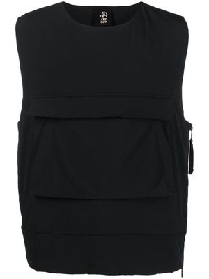 Thom Krom oversize-pocket padded vest - Black