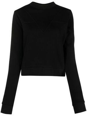 Thom Krom panelled cropped sweatshirt - Black