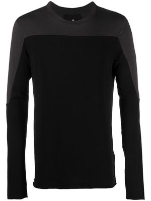 Thom Krom panelled long-sleeved T-shirt - Black