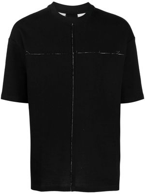 Thom Krom patchwork cotton-blend T-shirt - Black