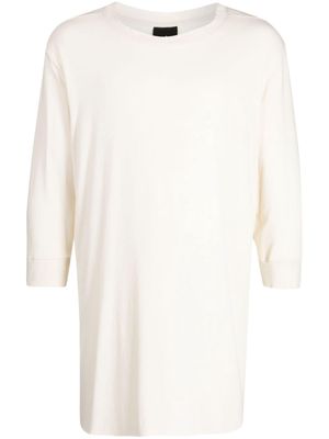 Thom Krom raw-cut long-sleeve T-shirt - Neutrals