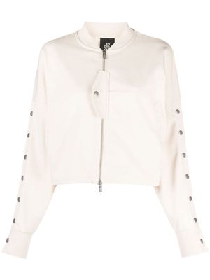 Thom Krom rivet-detailing cropped jacket - Neutrals