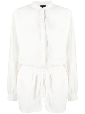 Thom Krom shirt-style linen playsuit - White
