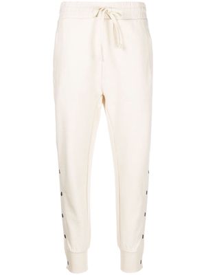 Thom Krom side-snaps stretch-cotton track pants - Neutrals