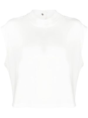 Thom Krom sleeveless rear-button fastening blouse - White