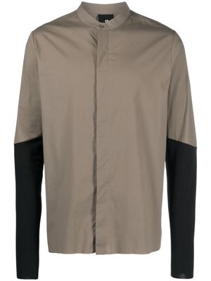 Thom Krom two-tone stretch-cotton shirt - Grey