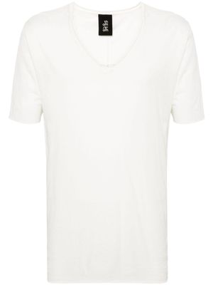 Thom Krom V-neck semi-sheer T-shirt - White