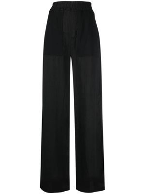 Thom Krom wide leg linen trousers - Black