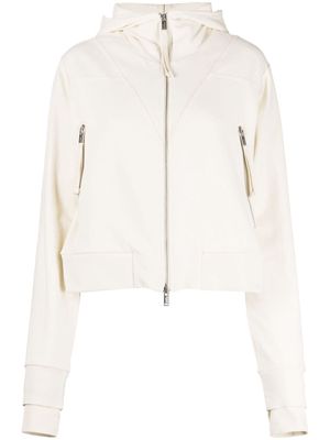 Thom Krom zip-up hooded jacket - Neutrals