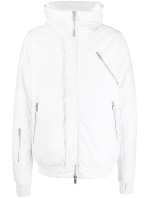 Thom Krom zip-up hooded jacket - White