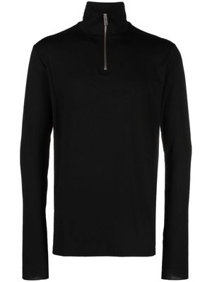 Thom Krom zipped high-neck sweatshirt - Black