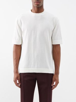 Thom Sweeney - Cotton-crepe T-shirt - Mens - Cream