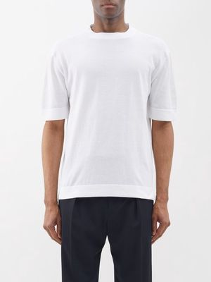 Thom Sweeney - Cotton-crepe T-shirt - Mens - White