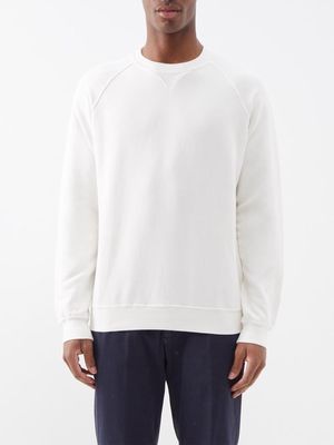 Thom Sweeney - Crew Neck Cotton-jersey Sweatshirt - Mens - Off White