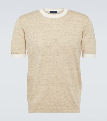 Thom Sweeney Linen and cotton T-shirt