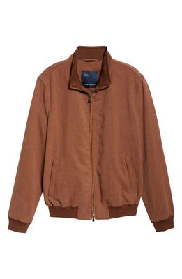 Thom Sweeney Linen Bomber Jacket in Copper