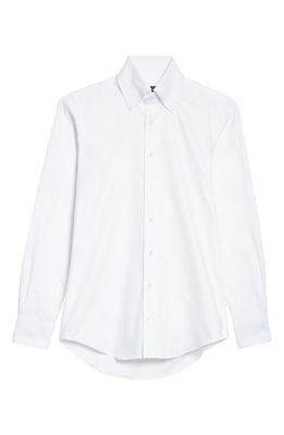 Thom Sweeney Oxford Cotton Button-Down Shirt in White