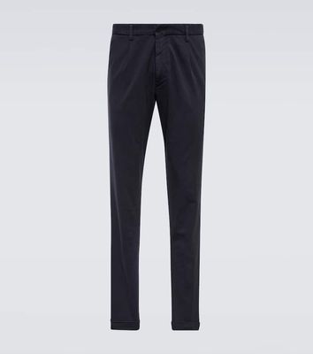 Thom Sweeney Pleated mid-rise cotton chinos