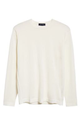 Thom Sweeney Relaxed Fit Merino Wool Sweater in Off White