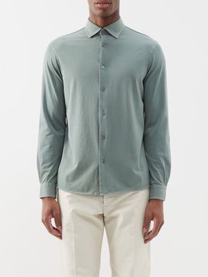 Thom Sweeney - Washed-cotton Shirt - Mens - Khaki