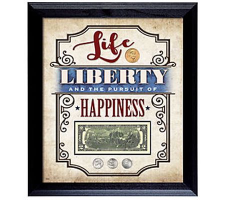 Thomas Jefferson Currency and Coin Wall Frame