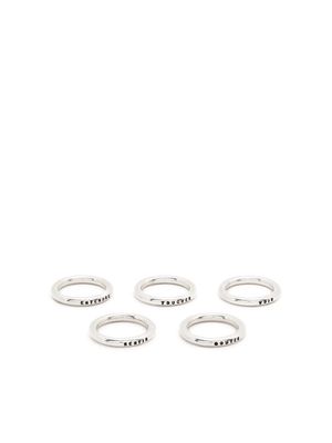 Thoraval slogan engraved rings - Silver