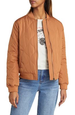 Thread & Supply Onion Quilted Bomber Jacket in Light Sienna