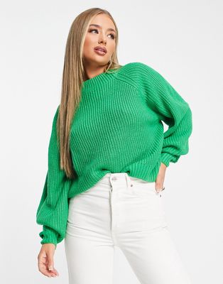 Threadbare Chloe turtle neck sweater in bright green
