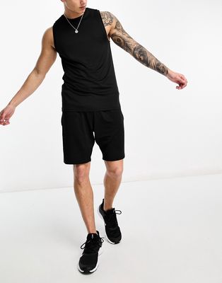 Threadbare Fitness training shorts in black - part of a set